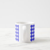 Koninklijke blauwe gingham espresso kop (Achterkant)