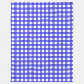 Koninklijke blauwe gingham fleece deken (Voorkant)