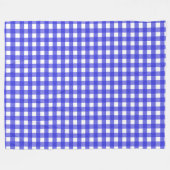 Koninklijke blauwe gingham fleece deken (Voorkant (Horizontaal))