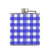 Koninklijke blauwe gingham heupfles (Achterkant)