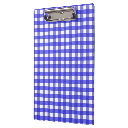 Koninklijke blauwe gingham klembord (Links)