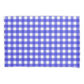 Koninklijke blauwe gingham kussensloop (Voorkant)