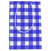 Koninklijke blauwe gingham medium cadeauzakje (Voorkant)