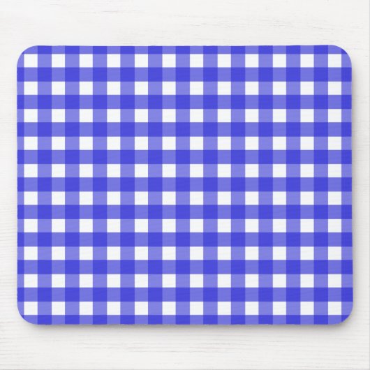 Koninklijke blauwe gingham muismat (Voorkant)