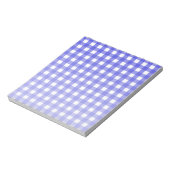 Koninklijke blauwe gingham notitieblok (Linkerzijde)