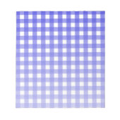 Koninklijke blauwe gingham notitieblok (Voorkant)