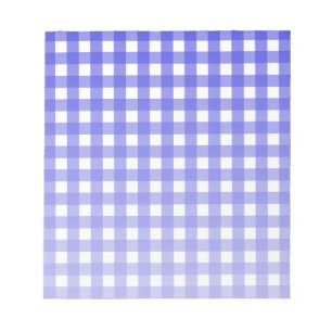 Koninklijke blauwe gingham notitieblok