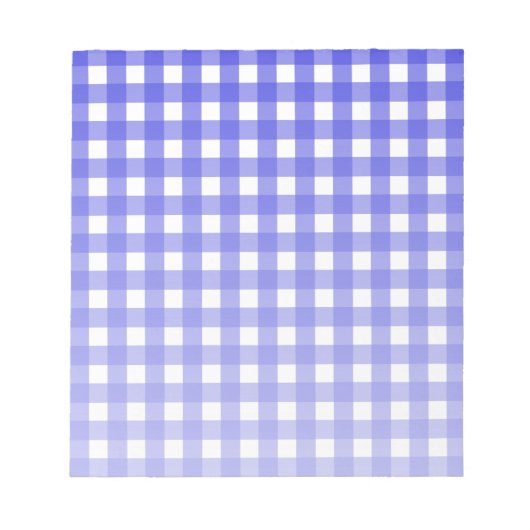 Koninklijke blauwe gingham notitieblok (Voorkant)