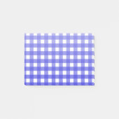 Koninklijke blauwe gingham post-it® notes (Voorkant)