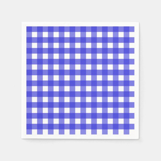 Koninklijke blauwe gingham servet (Voorkant)