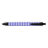 Koninklijke blauwe gingham zwarte inkt pen (Achterkant)