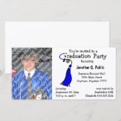 Koninklijke Blauwe GraduPartij Fotouitnodiging (Voorkant / Achterkant)