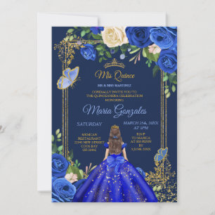 Koninklijke Blauwe Jurken Mis Quince 15e Meisje Ve Kaart