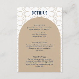 Koninklijke blauwe Klassieke Retro-uitbreidingskaa Informatiekaartje