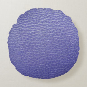 Koninklijke Blauwe Leder Kijk rond een rondje Kussen