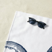 Koninklijke Blauwe Octopus illustratie Strandlaken (In situ)