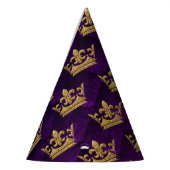 Koninklijke Blauwe & Paarse Kroonprins Verjaardags Feesthoedjes (Links)