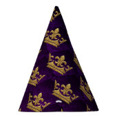 Koninklijke Blauwe & Paarse Kroonprins Verjaardags Feesthoedjes (Rechts)