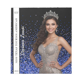 Koninklijke Blauwe Pageant Foto Handtekeningblok Notitieblok
