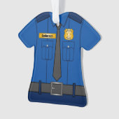 Koninklijke blauwe politiefunctionaris Uniform Gep Ornament (voorkant)