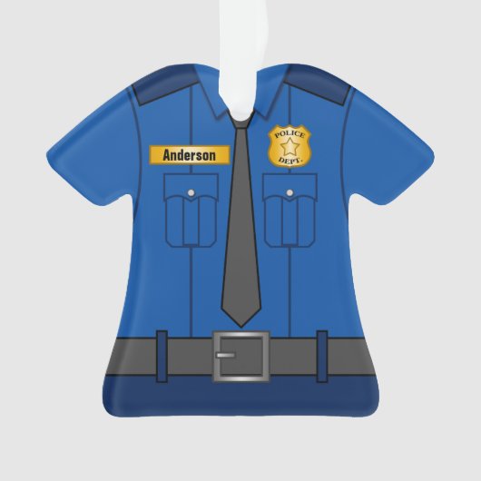 Koninklijke blauwe politiefunctionaris Uniform Gep Ornament (voorkant)
