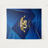 Koninklijke blauwe schitterende moderne 80e verjaa wandkleed (Voorkant (horizontaal))