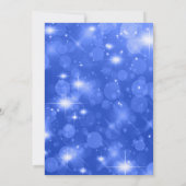 Koninklijke Blauwe Slingerlichten Fonkelende Quinc Kaart (Achterkant)