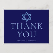 Koninklijke Blauwe Ster van David Bar Mitswa Dank  Briefkaart (Voorkant)