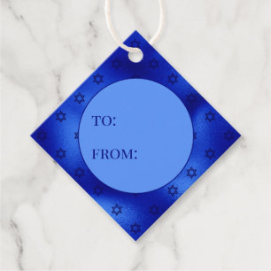 Koninklijke Blauwe Ster van David Chanoeka naar Va Bedankjes Labels