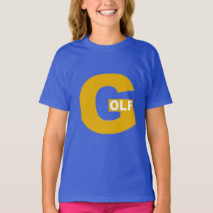 Koninklijke blauwe T-shirt Kinderen DESIGN GOLF