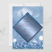 Koninklijke blauwe verjaardag online aangepaste el kaart (Achterkant)