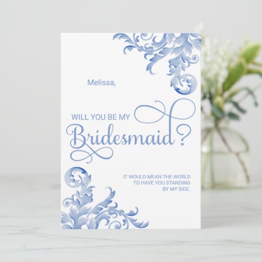 Koninklijke Blauwe Vlaanderen... ben je mijn Bride Kaart (Staand voorkant)