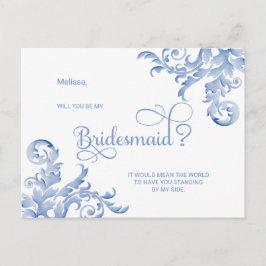Koninklijke Blauwe Vlaanderen... ben je mijn Bride Uitnodiging Briefkaart