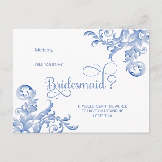 Koninklijke Blauwe Vlaanderen... ben je mijn Bride Uitnodiging Briefkaart (Voorkant)