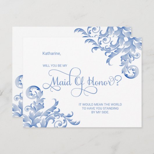 Koninklijke Blauwe Vlaanderen... zal je mijn vrien Uitnodiging Briefkaart (Voorkant / Achterkant)