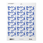 Koninklijke Blauwe Waterverf laat etiketten achter (Full Sheet)