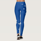 Koninklijke blauwe witte sterren leggings (Achterkant)