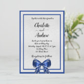 Koninklijke blauwe zilverboegelegant kaart (Staand voorkant)