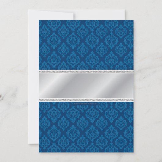 Koninklijke Blauwe Zilveren Afrikaanse Prins Douch Kaart (Achterkant)