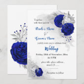 Koninklijke Blauwe & Zilveren Bloemen Botanische B Kaart (Voorkant / Achterkant)