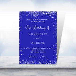 Koninklijke blauwe zilveren bruiloft