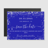 Koninklijke blauwe zilveren bruiloft met uitzonder (Voorkant / Achterkant)