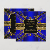 Koninklijke Blauwe Zwarte Gouden Dag 2 Kaart (Voorkant / Achterkant)