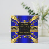  Koninklijke Blauwe Zwarte Gouden Dag Partij 3 Kaart (Staand voorkant)