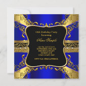  Koninklijke Blauwe Zwarte Gouden Dag Partij 3 Kaart (Achterkant)