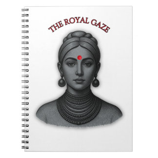 Koninklijke blik Indische koningin Minimalistische Notitieboek