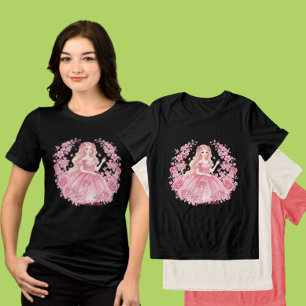 Koninklijke Bloem Roze Bloemige Dames Grafische T- Tri-Blend Shirt