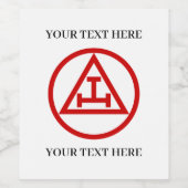 Koninklijke Boog Vrijmetselaarsplein en Kompas Vri Wijn Etiket (Enkel label)