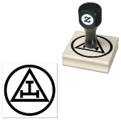 Koninklijke Boog Vrijmetselarij Vierkant Kompas Vr Rubberstempel (Gestempeld)