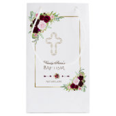 Koninklijke Bourgondië Marsala Bloemendoop Klein Cadeauzakje (Achterkant)